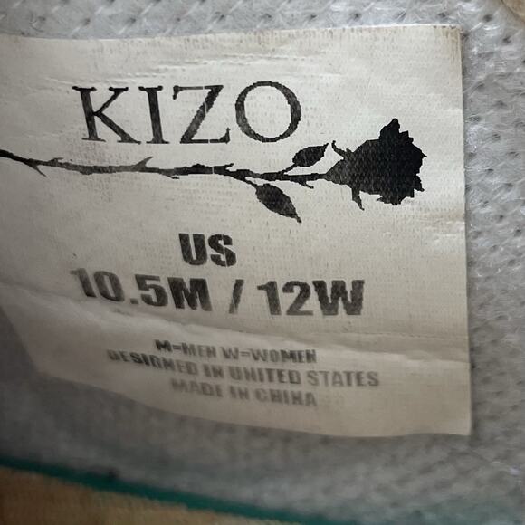 Kizo Kicks Leather Casual Sneakers Mens Size 10.5 “Coffee” Tan Rose Flower - Picture 8 of 9